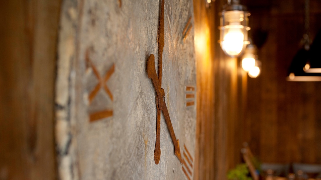 Rustic interior clock